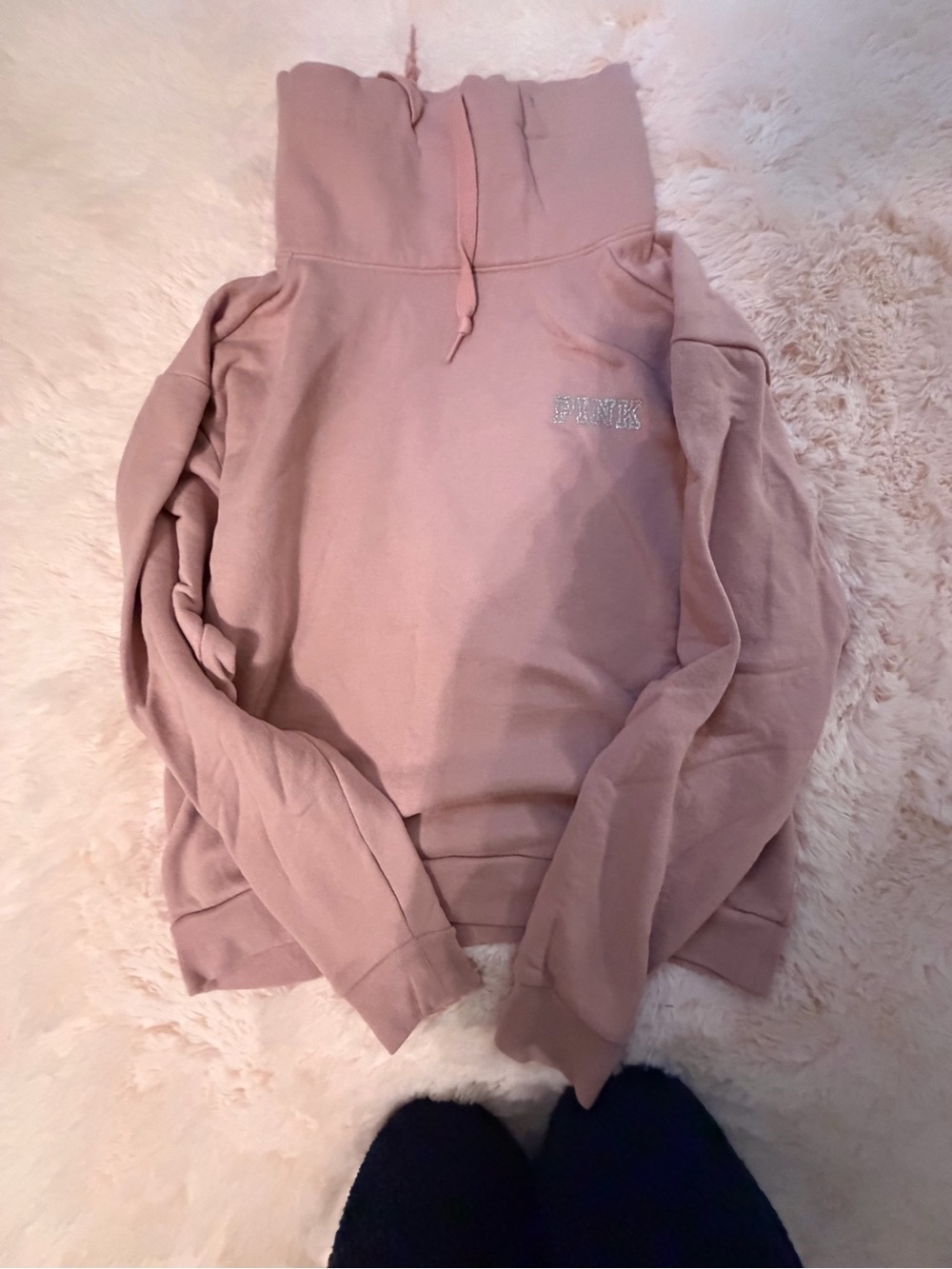 🌟PINK Victoria's Secret Lightweight Hoodie Sweatshirt - Dusty Rose